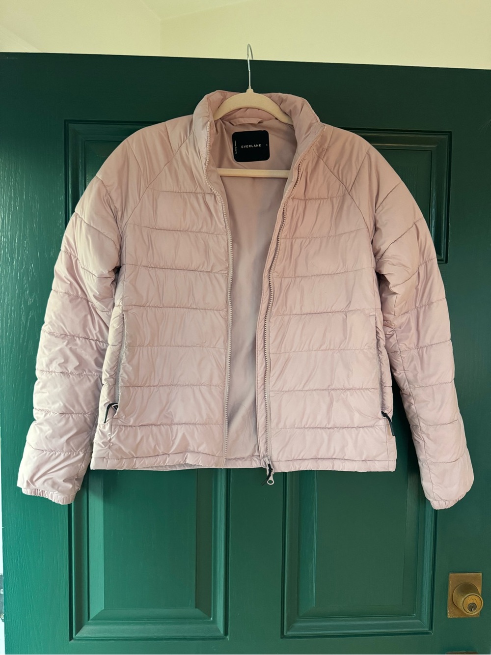 Everlane Pale Pink Quilted Puffer Jacket